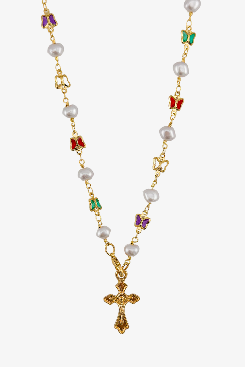 Naszyjnik Butterfly Cross