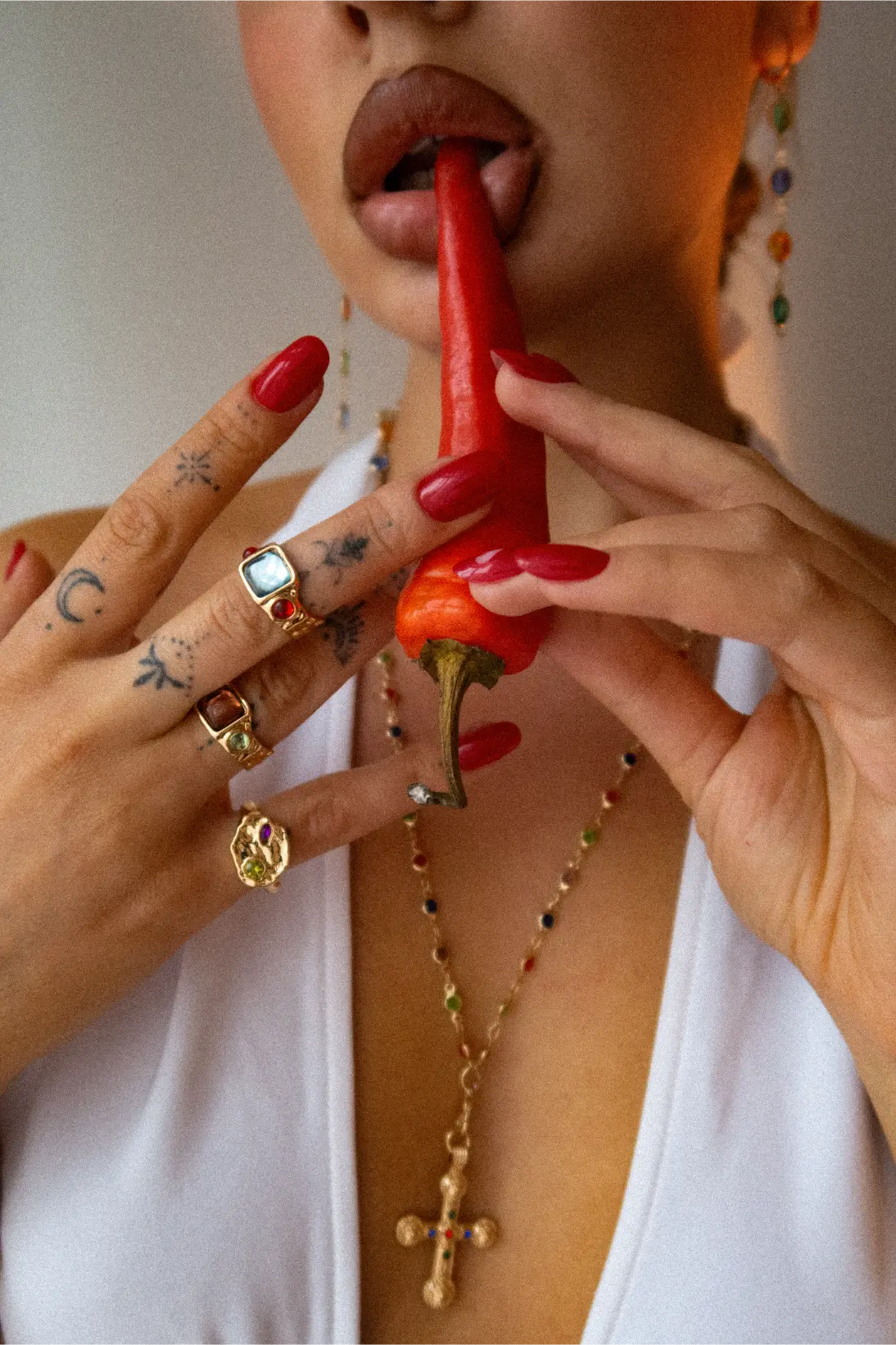 Zestaw Pierścionków Multicolor Diamond Rings