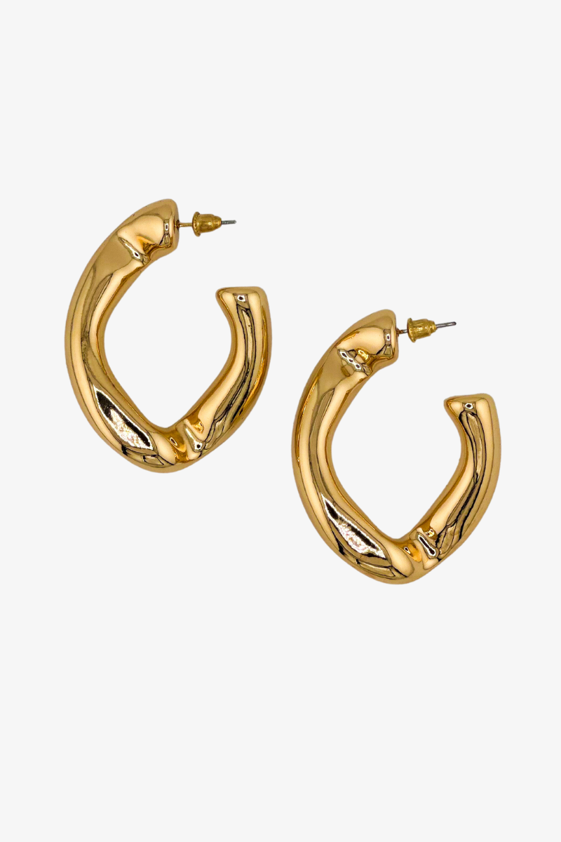 Kolczyki Twisted Circle Gold