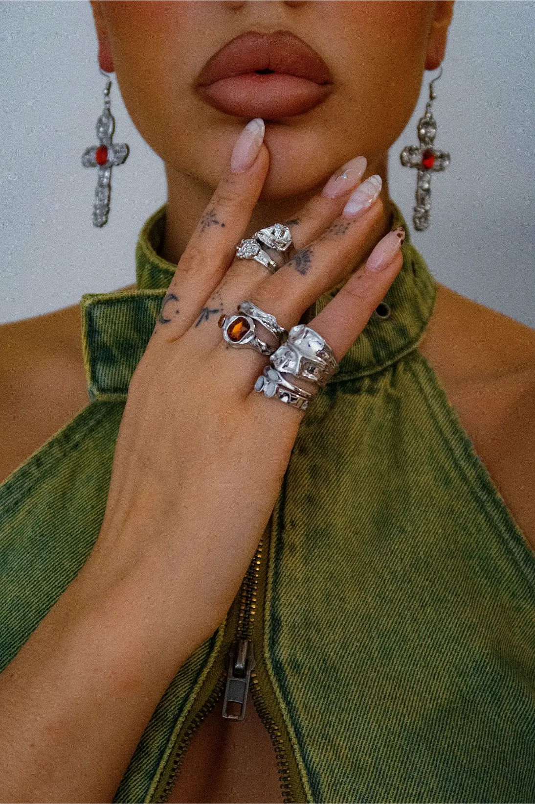 Zestaw Pierścionków Dragon Rings 7 Silver