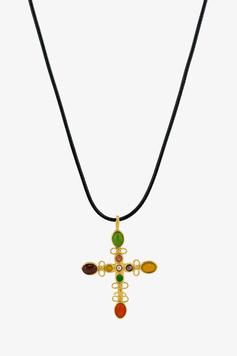 Naszyjnik Colorful Enameled Stones