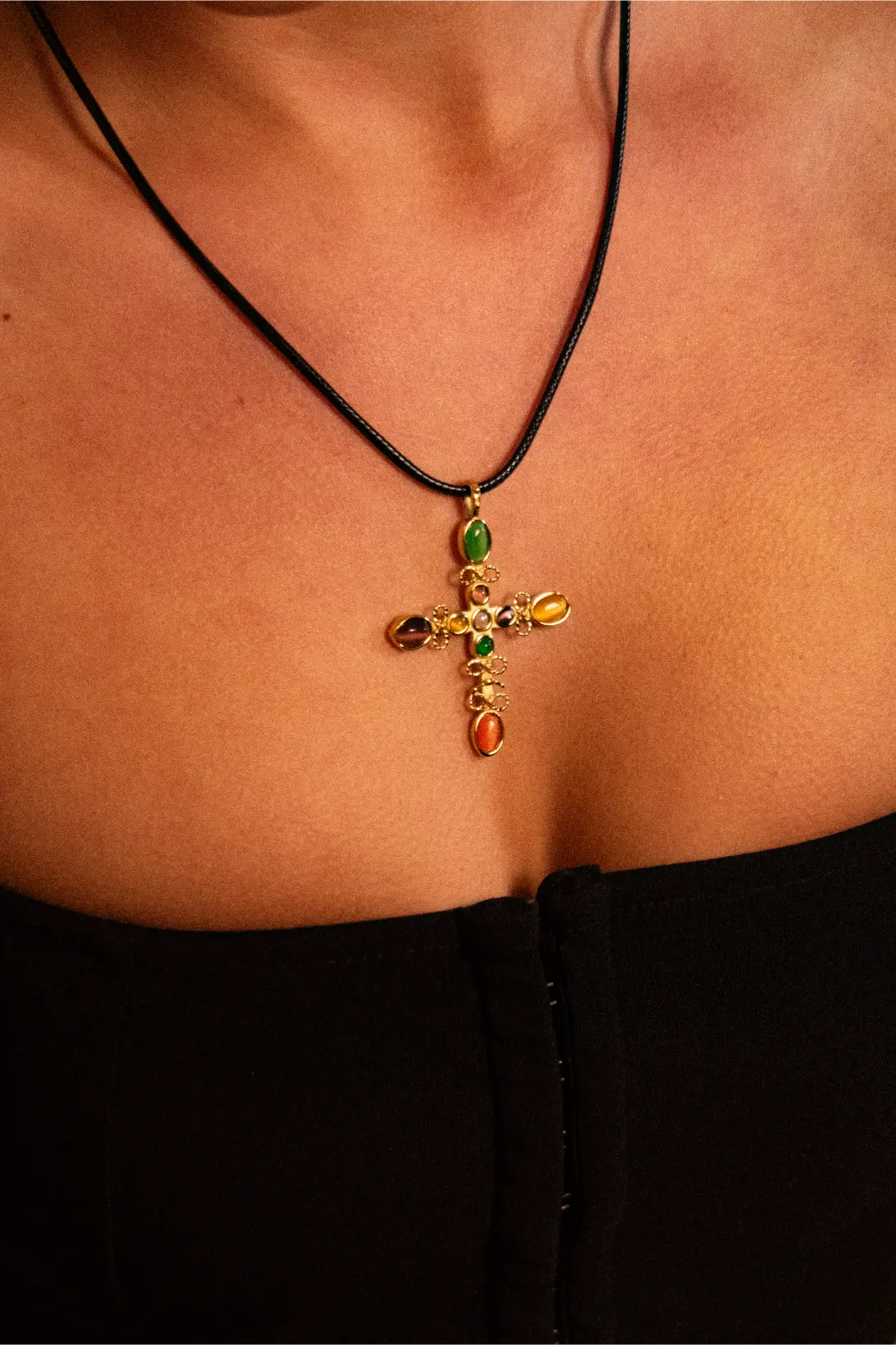 Naszyjnik Colorful Enameled Stones