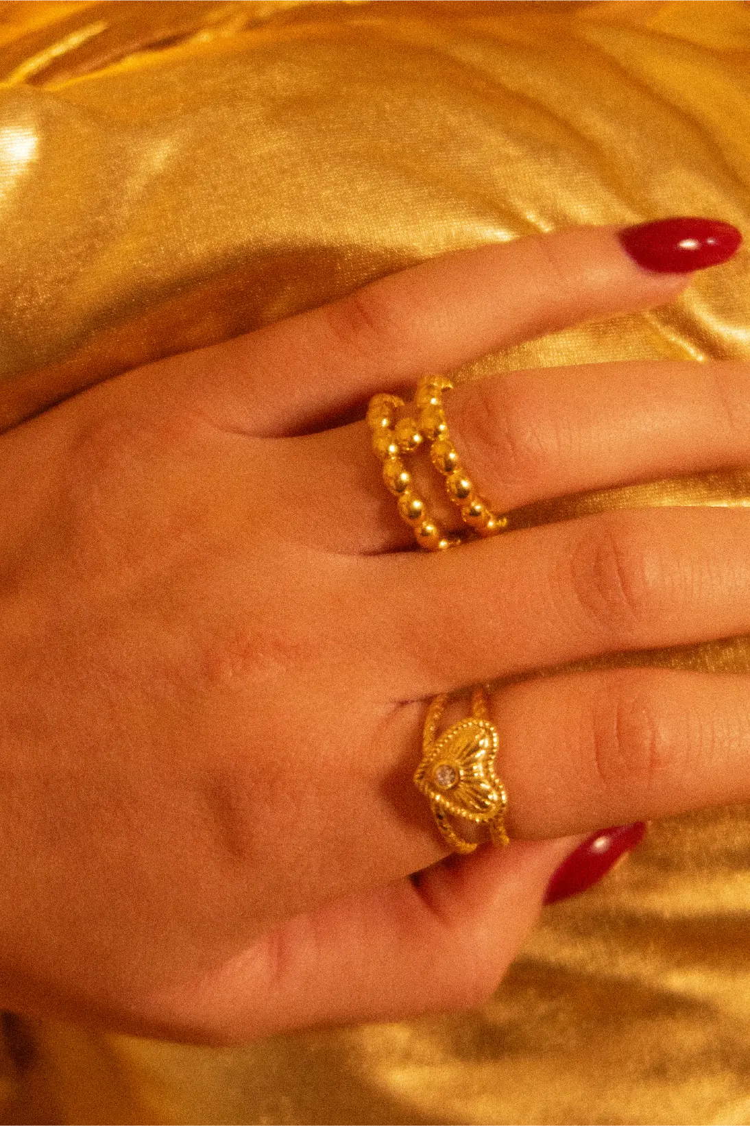 Pierścionek Love Zircon Texture