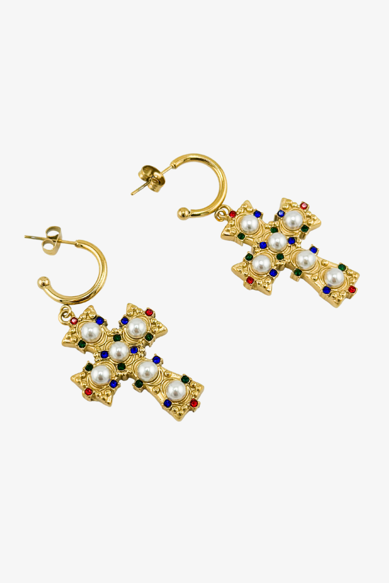 Kolczyki Perlina Cross