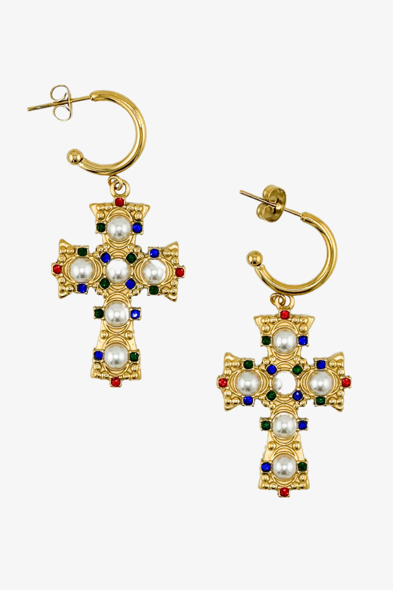 Kolczyki Perlina Cross