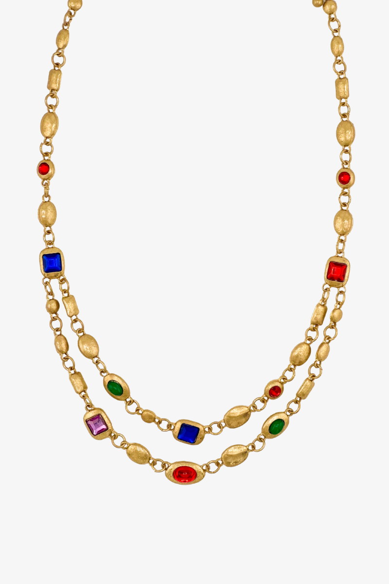 Naszyjnik Old Gold Multicolor Zircons