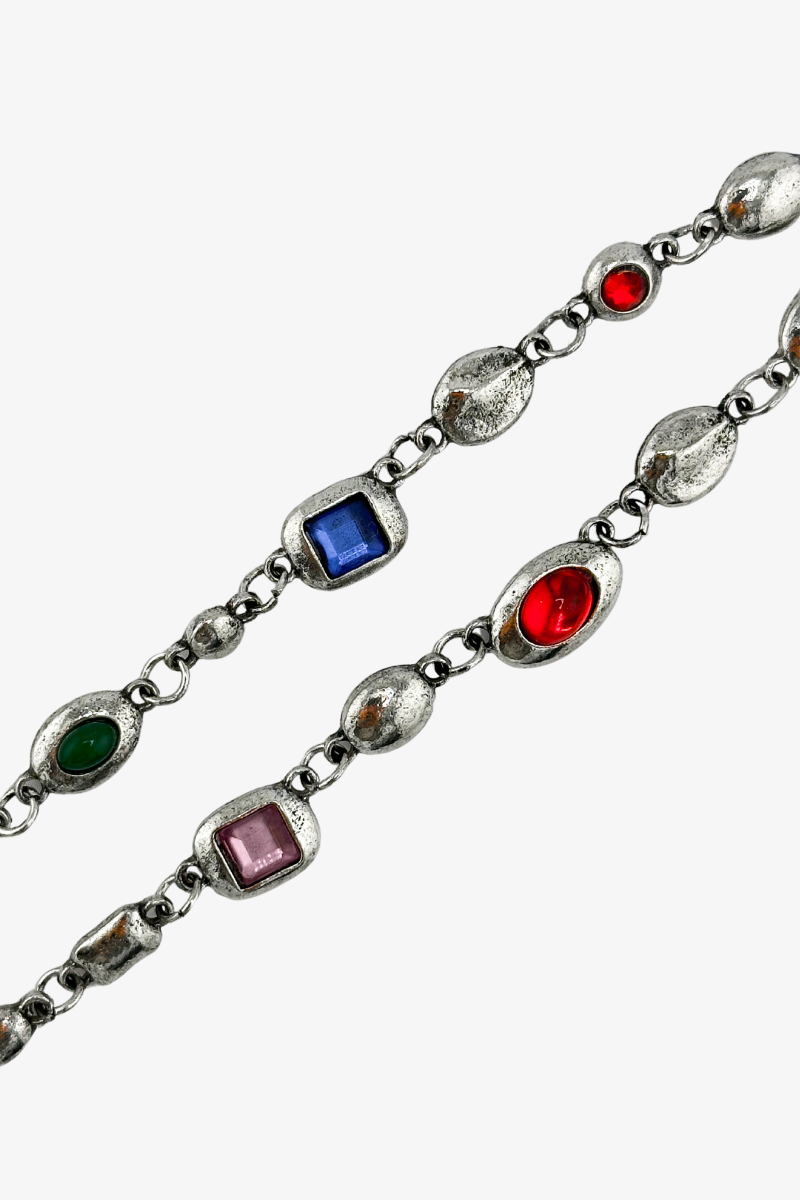 Naszyjnik Old Silver Multicolor Zircons