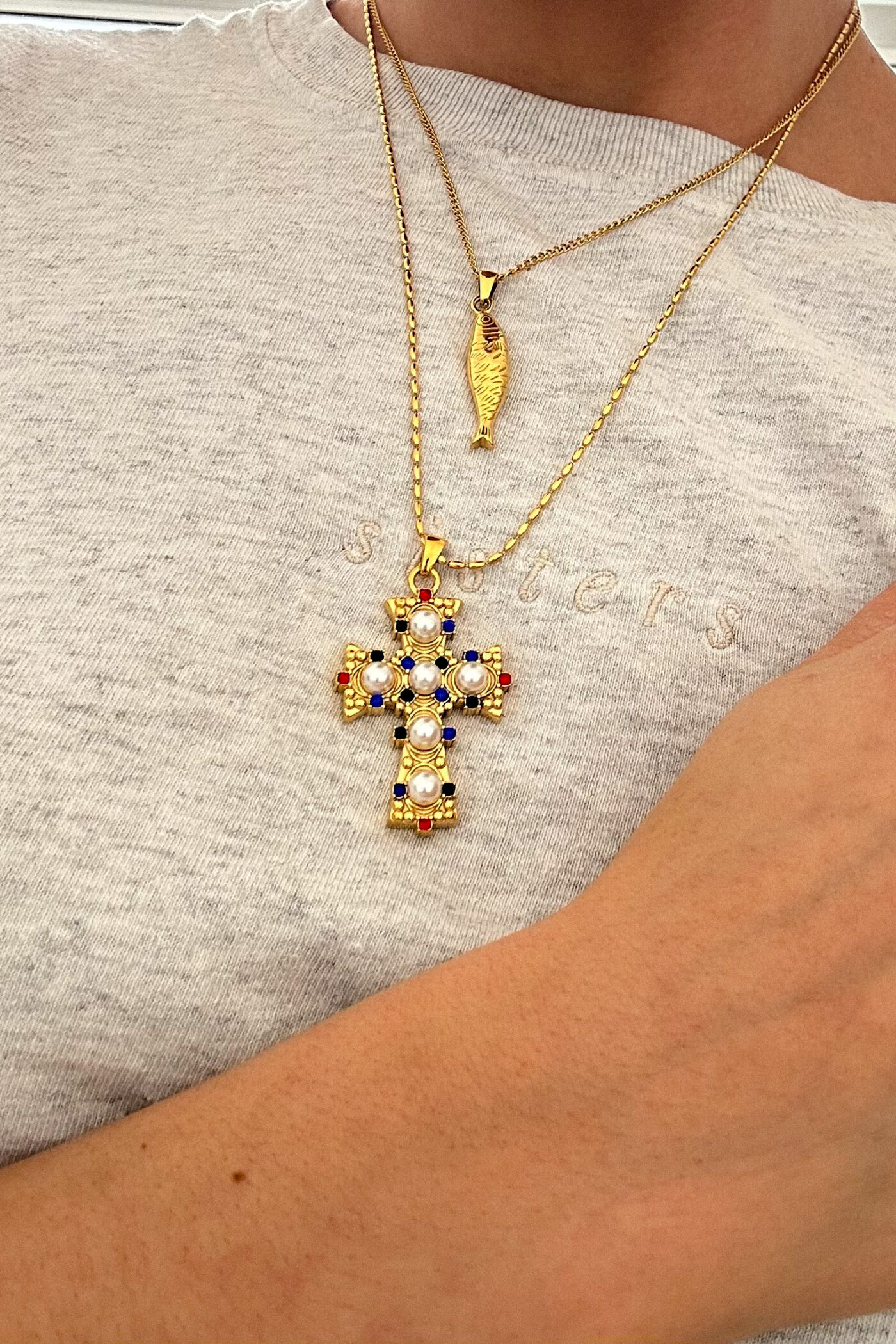 Naszyjnik Perlina Cross